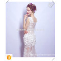 Sexy hot elegant white evening dress floral prom dress white mermaid fishtail dress